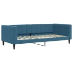 vidaXL Pat de zi cu saltea, albastru, 90x200 cm, catifea