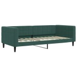 vidaXL Pat de zi cu saltea, verde închis, 90x200 cm, catifea
