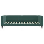vidaXL Pat de zi cu saltea, verde închis, 90x200 cm, catifea