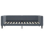 vidaXL Pat de zi cu saltea, gri închis, 100x200 cm, catifea