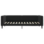 vidaXL Pat de zi cu saltea, negru, 100x200 cm, catifea