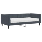 vidaXL Pat de zi cu saltea, gri închis, 90x190 cm, catifea vidaXL Pat de zi cu saltea, gri închis, 90x190 cm, catifea