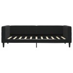 vidaXL Pat de zi cu saltea, negru, 90x190 cm, catifea