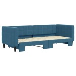 vidaXL Pat de zi cu extensie, albastru, 80x200 cm, catifea vidaXL Pat de zi cu extensie, albastru, 80x200 cm, catifea