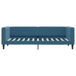 vidaXL Pat de zi cu extensie, albastru, 80x200 cm, catifea vidaXL Pat de zi cu extensie, albastru, 80x200 cm, catifea