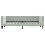 vidaXL Pat de zi cu extensie, gri deschis, 80x200 cm, catifea vidaXL Pat de zi cu extensie, gri deschis, 80x200 cm, catifea