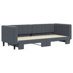 vidaXL Pat de zi cu extensie, gri închis, 80x200 cm, catifea vidaXL Pat de zi cu extensie, gri închis, 80x200 cm, catifea