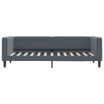 vidaXL Pat de zi cu extensie, gri închis, 80x200 cm, catifea vidaXL Pat de zi cu extensie, gri închis, 80x200 cm, catifea