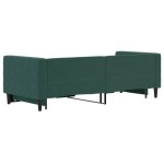 vidaXL Pat de zi cu extensie, verde închis, 80x200 cm, catifea