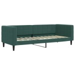 vidaXL Pat de zi cu extensie, verde închis, 80x200 cm, catifea