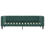 vidaXL Pat de zi cu extensie, verde închis, 80x200 cm, catifea