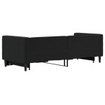vidaXL Pat de zi cu extensie, negru, 80x200 cm, catifea