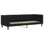 vidaXL Pat de zi cu extensie, negru, 80x200 cm, catifea