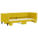 vidaXL Pat de zi cu extensie, galben, 80x200 cm, catifea vidaXL Pat de zi cu extensie, galben, 80x200 cm, catifea