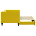 vidaXL Pat de zi cu extensie, galben, 80x200 cm, catifea vidaXL Pat de zi cu extensie, galben, 80x200 cm, catifea