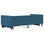 vidaXL Pat de zi cu extensie, albastru, 90x200 cm, catifea vidaXL Pat de zi cu extensie, albastru, 90x200 cm, catifea