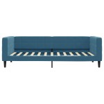 vidaXL Pat de zi cu extensie, albastru, 90x200 cm, catifea vidaXL Pat de zi cu extensie, albastru, 90x200 cm, catifea