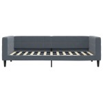vidaXL Pat de zi cu extensie, gri închis, 90x200 cm, catifea vidaXL Pat de zi cu extensie, gri închis, 90x200 cm, catifea