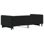 vidaXL Pat de zi cu extensie, negru, 90x200 cm, catifea vidaXL Pat de zi cu extensie, negru, 90x200 cm, catifea