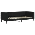 vidaXL Pat de zi cu extensie, negru, 90x200 cm, catifea vidaXL Pat de zi cu extensie, negru, 90x200 cm, catifea