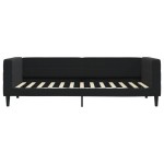 vidaXL Pat de zi cu extensie, negru, 90x200 cm, catifea vidaXL Pat de zi cu extensie, negru, 90x200 cm, catifea