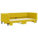 vidaXL Pat de zi cu extensie, galben, 90x200 cm, catifea vidaXL Pat de zi cu extensie, galben, 90x200 cm, catifea