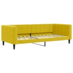 vidaXL Pat de zi cu extensie, galben, 90x200 cm, catifea vidaXL Pat de zi cu extensie, galben, 90x200 cm, catifea