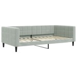 vidaXL Pat de zi cu extensie, gri deschis, 100x200 cm, catifea vidaXL Pat de zi cu extensie, gri deschis, 100x200 cm, catifea