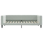 vidaXL Pat de zi cu extensie, gri deschis, 100x200 cm, catifea vidaXL Pat de zi cu extensie, gri deschis, 100x200 cm, catifea