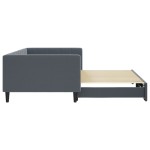 vidaXL Pat de zi cu extensie, gri închis, 100x200 cm, catifea vidaXL Pat de zi cu extensie, gri închis, 100x200 cm, catifea