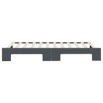 vidaXL Pat de zi cu extensie, gri închis, 100x200 cm, catifea vidaXL Pat de zi cu extensie, gri închis, 100x200 cm, catifea