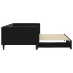 vidaXL Pat de zi cu extensie, negru, 100x200 cm, catifea