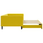 vidaXL Pat de zi cu extensie, galben, 100x200 cm, catifea vidaXL Pat de zi cu extensie, galben, 100x200 cm, catifea
