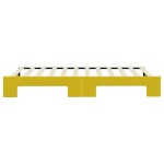 vidaXL Pat de zi cu extensie, galben, 100x200 cm, catifea vidaXL Pat de zi cu extensie, galben, 100x200 cm, catifea