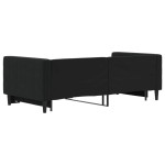 vidaXL Pat de zi cu extensie, negru, 90x190 cm, catifea vidaXL Pat de zi cu extensie, negru, 90x190 cm, catifea