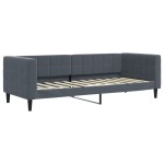 vidaXL Pat de zi cu extensie și saltele gri închis 80x200 cm catifea