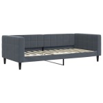 vidaXL Pat de zi cu extensie și saltele, gri închis 90x200 cm catifea vidaXL Pat de zi cu extensie și saltele, gri închis 90x200 cm catifea