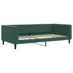 vidaXL Pat de zi cu extensie și saltele verde închis 100x200cm catifea