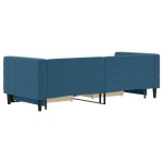 vidaXL Pat de zi cu extensie și sertare, albastru, 80x200 cm, catifea