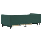 vidaXL Pat de zi cu extensie și sertare verde închis 80x200 cm catifea