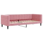 vidaXL Pat de zi cu extensie și sertare, roz, 80x200 cm, catifea vidaXL Pat de zi cu extensie și sertare, roz, 80x200 cm, catifea