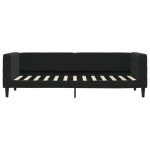 vidaXL Pat de zi cu extensie și sertare, negru, 80x200 cm, catifea