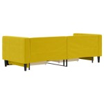 vidaXL Pat de zi cu extensie și sertare, galben, 80x200 cm, catifea vidaXL Pat de zi cu extensie și sertare, galben, 80x200 cm, catifea