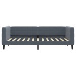 vidaXL Pat de zi cu extensie și sertare gri închis 90x200 cm catifea
