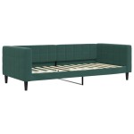 vidaXL Pat de zi cu extensie și sertare verde închis 90x200 cm catifea