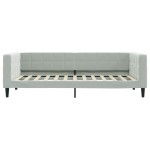 vidaXL Pat de zi cu extensie și sertare gri deschis 100x200 cm catifea