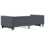 vidaXL Pat de zi cu extensie și sertare gri închis 100x200cm catifea