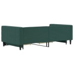 vidaXL Pat de zi cu extensie și sertare verde închis 100x200cm catifea