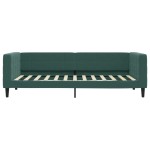 vidaXL Pat de zi cu extensie și sertare verde închis 100x200cm catifea