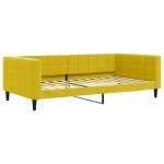 vidaXL Pat de zi cu extensie și sertare, galben, 100x200 cm, catifea vidaXL Pat de zi cu extensie și sertare, galben, 100x200 cm, catifea